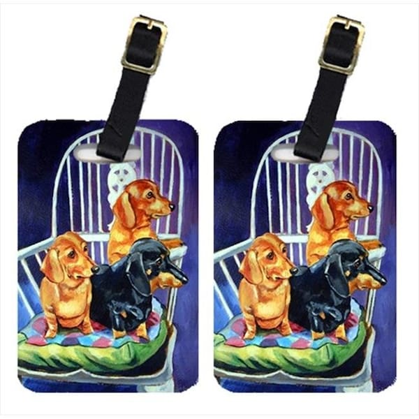 Carolines Treasures Carolines Treasures 7025BT Dachshunds Two Red And A Black And Tan Luggage Tags; Pack - 2 7025BT - main